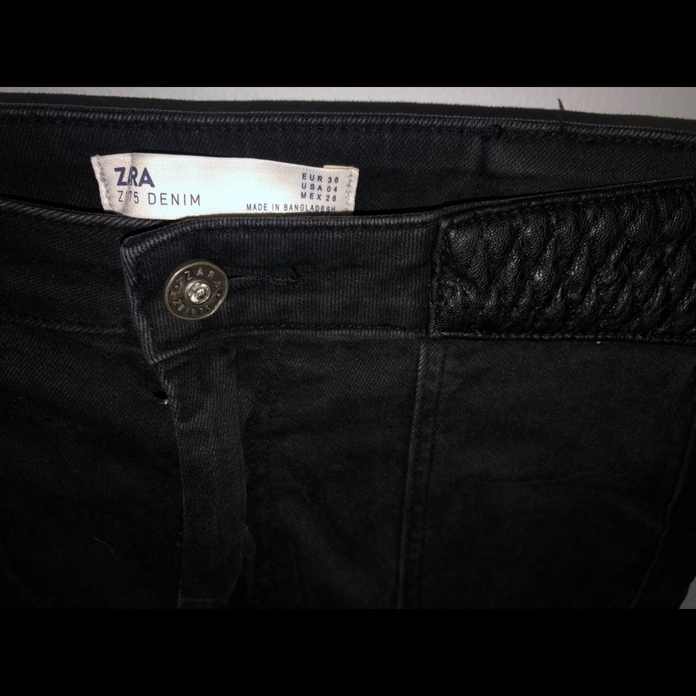 Zara Black braided Jeans! Never warn